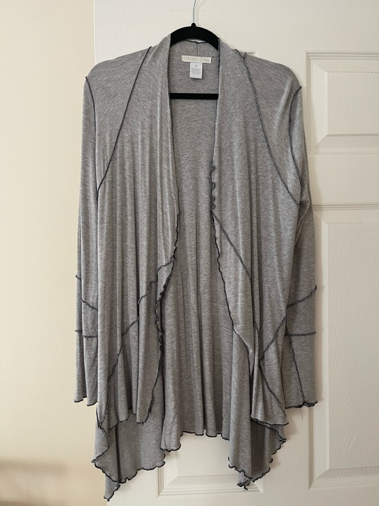 Sweaters - Draped long sleeve cardigan